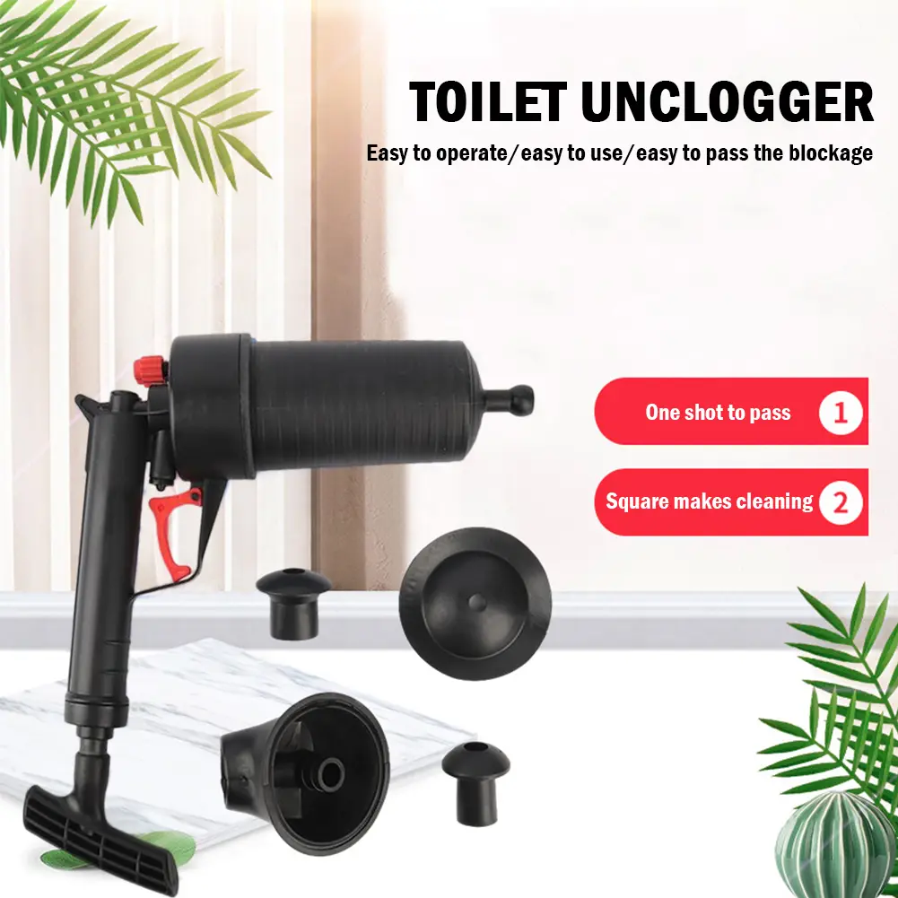 Air Power Drain Blaster Tools Universal Clog Remover High-pressure Large Handle Accessories for Bathroom Shower Bathtub