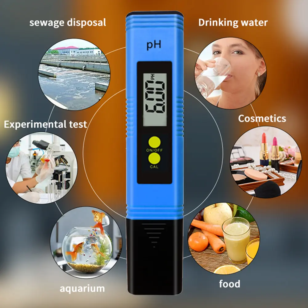 PH Meter Water Quality Tester with 0-14 Measurement Range Digital TDS Meter 0.01 High Precision for Aquarium Swimming Pool