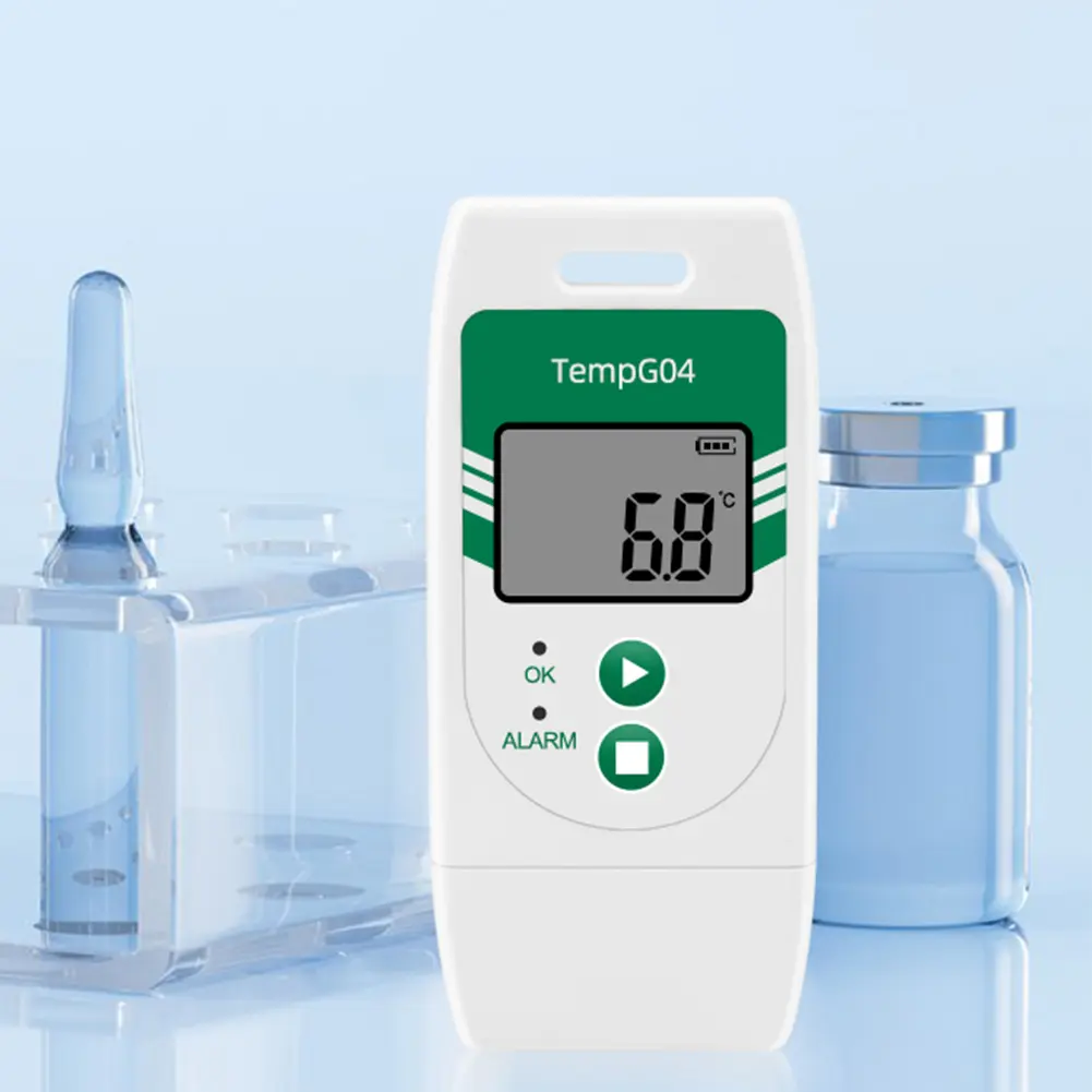 USB Temp & Humidity Data Logger Digital 32000 Point Capacity Humiture Recording Meter Over Temp Alarm for Cold Chain Transport