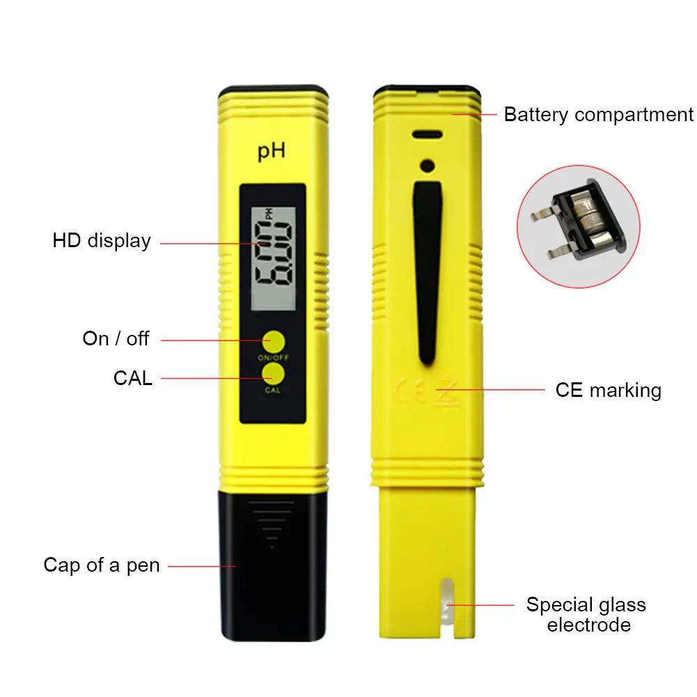 PH Meter Water Quality Tester with 0-14 Measurement Range Digital TDS Meter 0.01 High Precision for Aquarium Swimming Pool