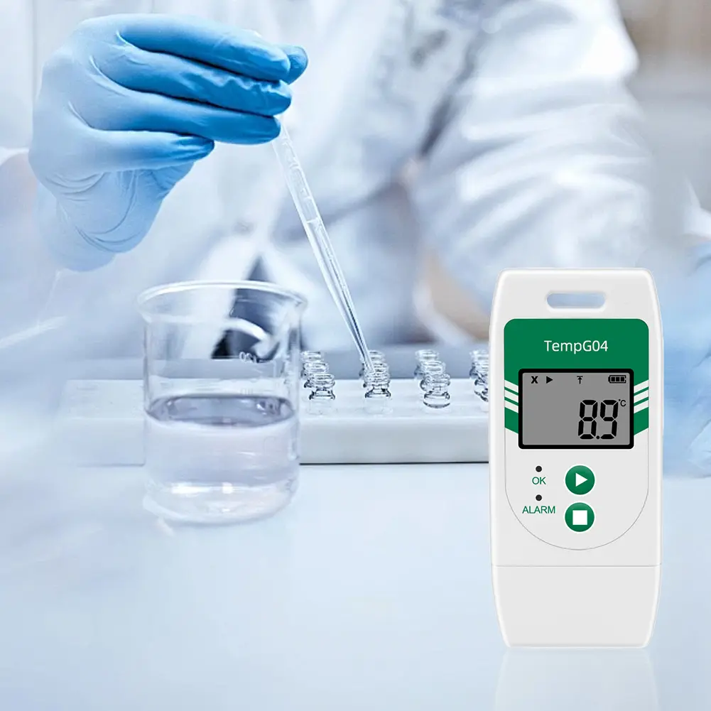 USB Temp & Humidity Data Logger Digital 32000 Point Capacity Humiture Recording Meter Over Temp Alarm for Cold Chain Transport