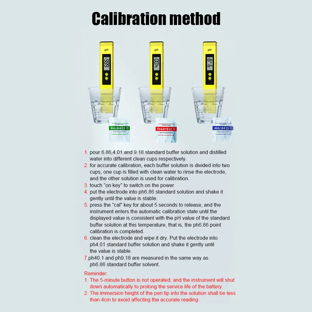 PH Meter Water Quality Tester with 0-14 Measurement Range Digital TDS Meter 0.01 High Precision for Aquarium Swimming Pool