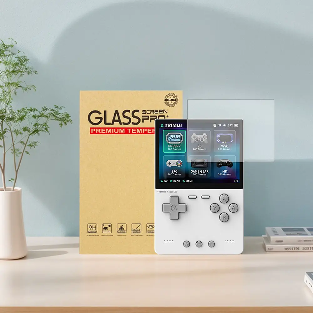 For Trimui Brick Tempered Glass Screen Protector Films Anti-Scratch 9H Game Console Screen Protector Film Tempered Glass Film