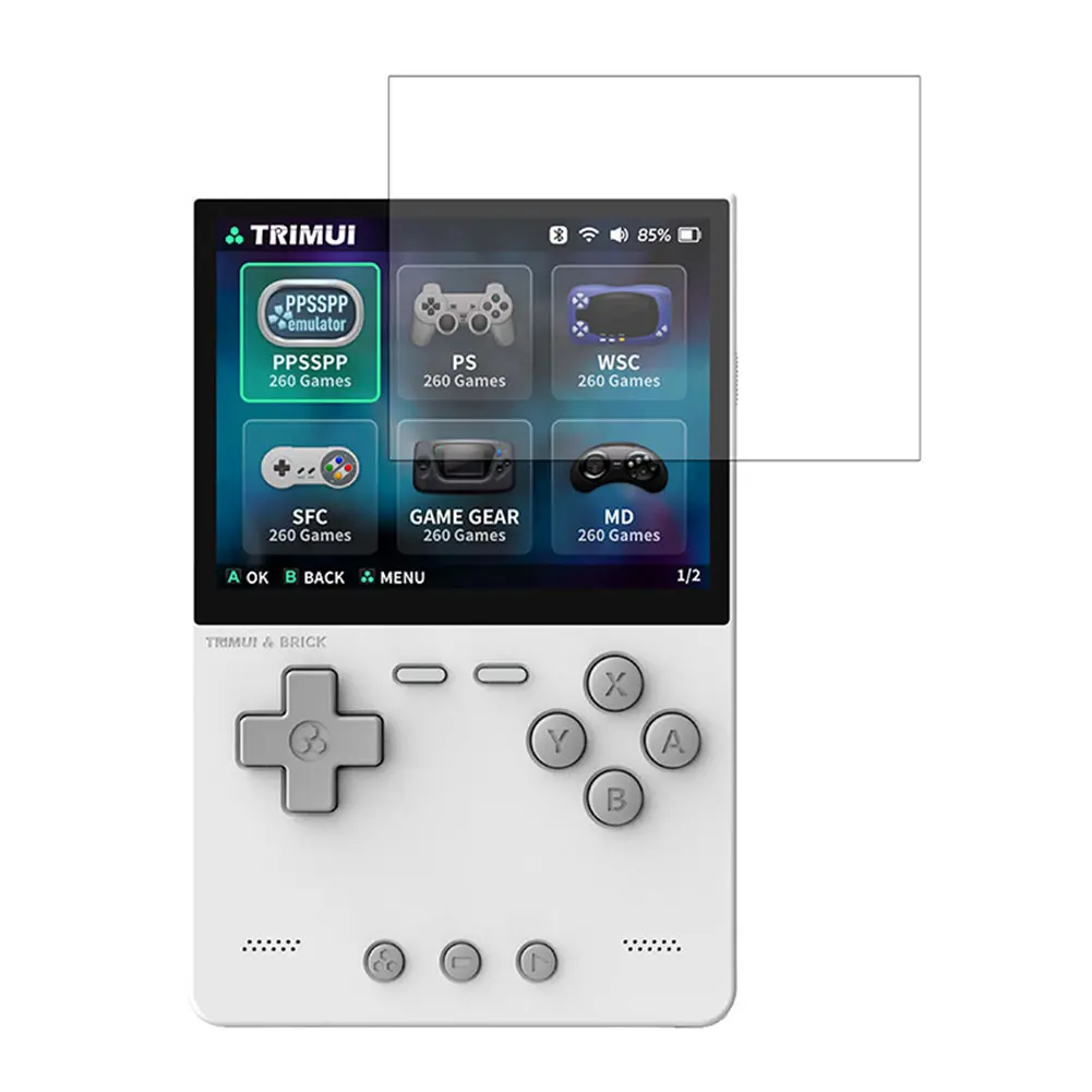 For Trimui Brick Tempered Glass Screen Protector Films Anti-Scratch 9H Game Console Screen Protector Film Tempered Glass Film
