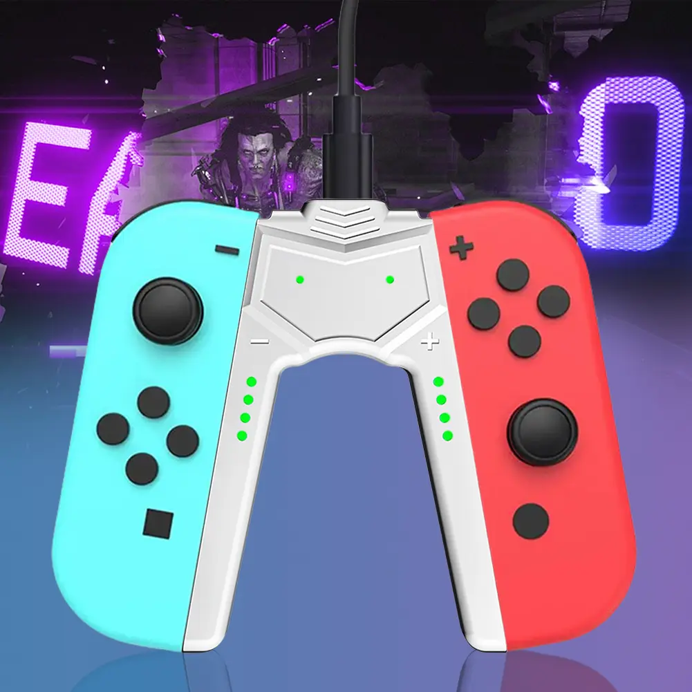 Game Charging Dock Grip For Nintendo Switch OLED Joy Con Joycon Charger V-Shaped Charger Controller Charger Stand Accessories