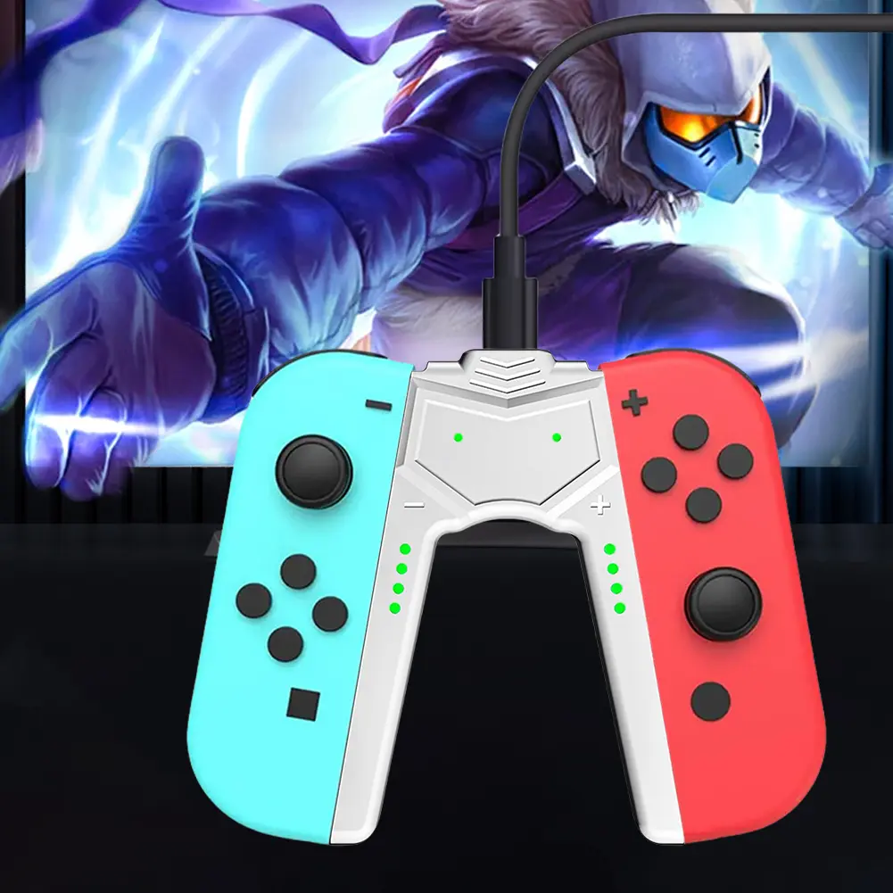 Game Charging Dock Grip For Nintendo Switch OLED Joy Con Joycon Charger V-Shaped Charger Controller Charger Stand Accessories