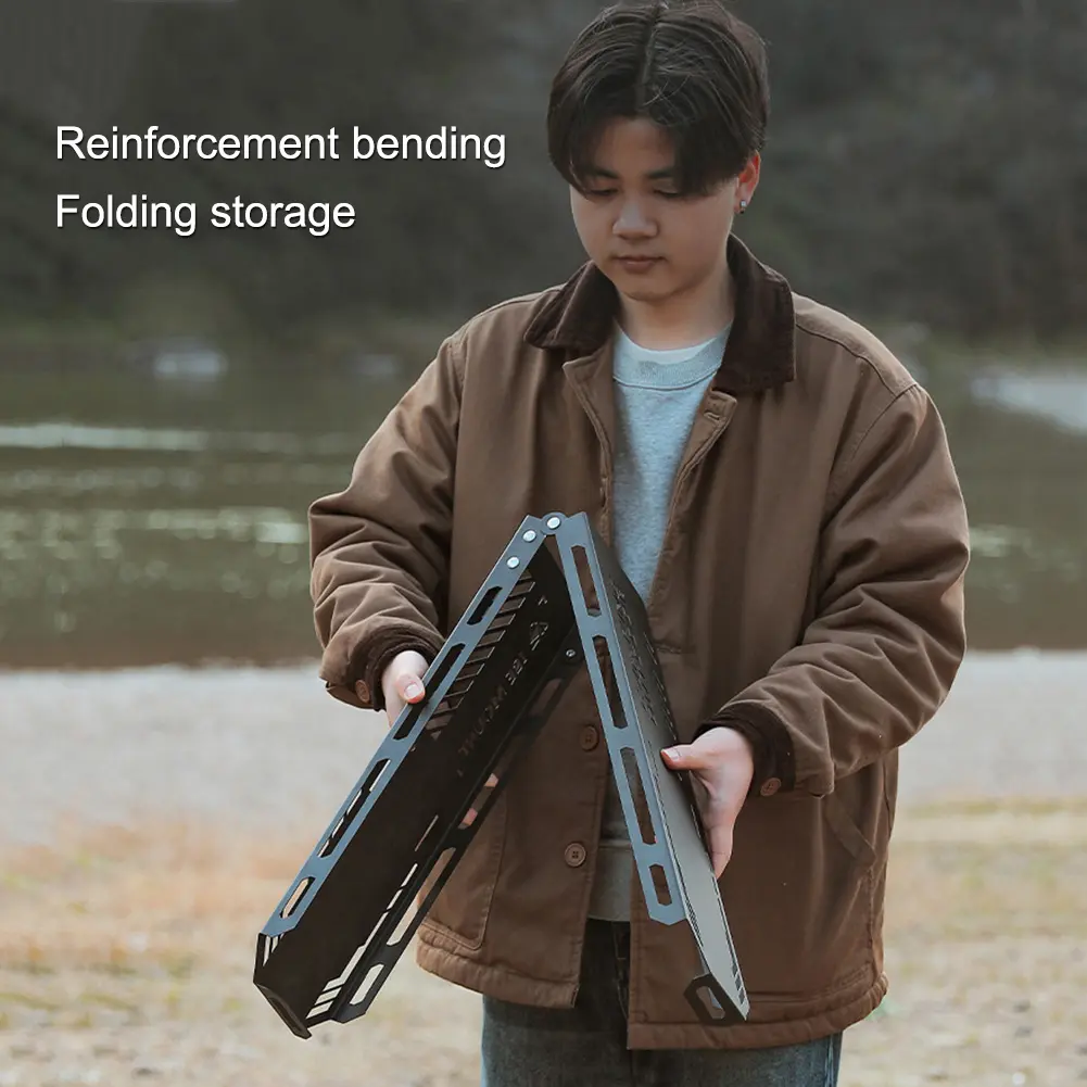 Storage Table Top Board Portable Camping Support Stand Bracket Plate High Strength Bending with Hanging Hole Outdoor Accessories