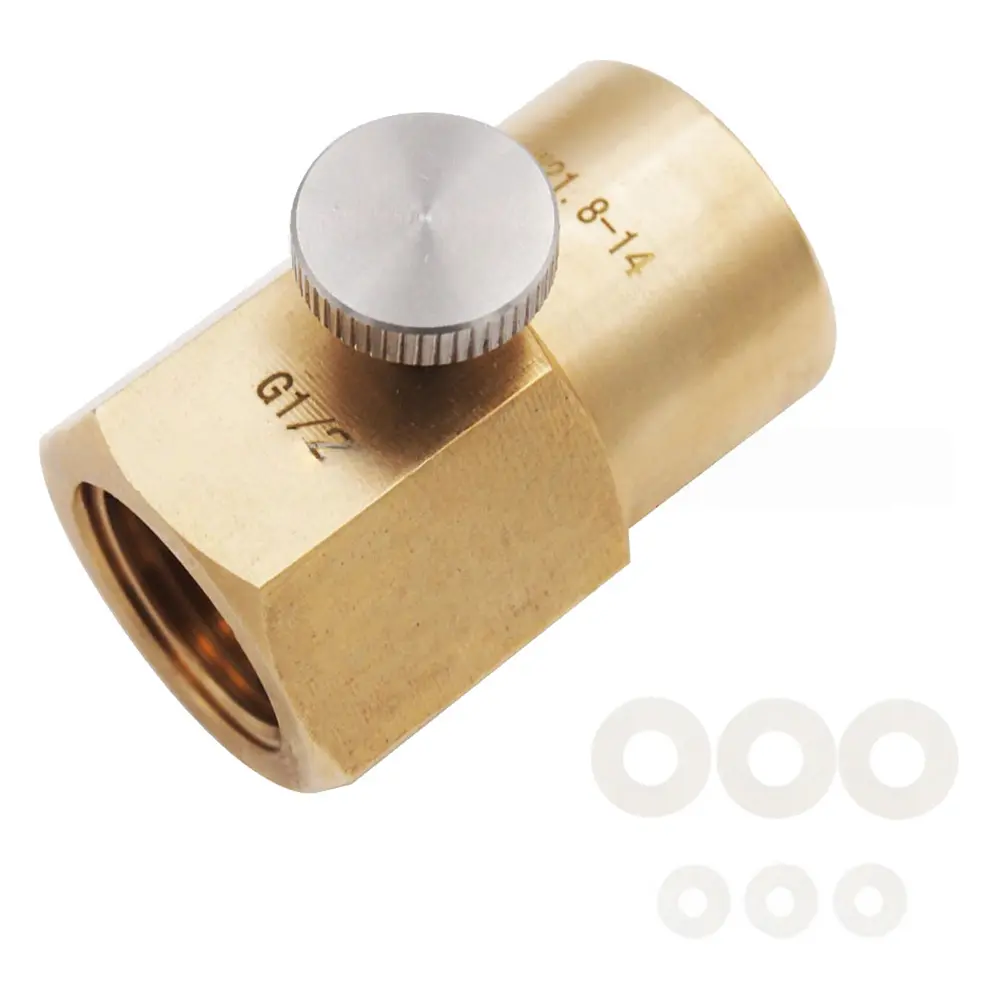 Homemade Beer Barrel Regulator Quick Connect Converter Adapter G1/2 To W21.8-14 CO2 Soda Water Adapter Converter for Soda Bottle