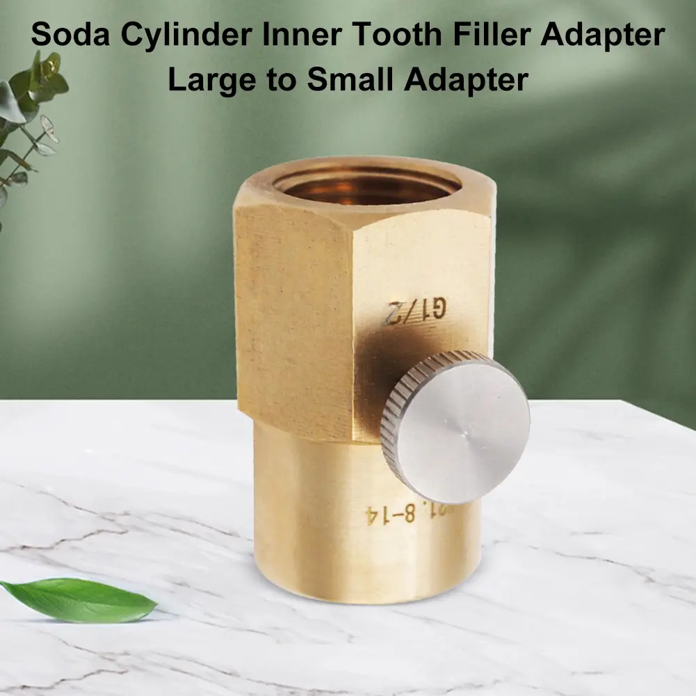 Homemade Beer Barrel Regulator Quick Connect Converter Adapter G1/2 To W21.8-14 CO2 Soda Water Adapter Converter for Soda Bottle