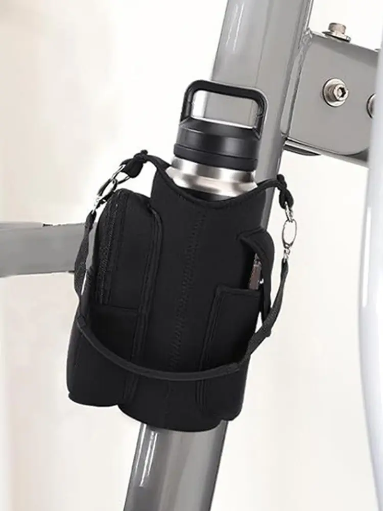 Magnetic Gym Bag Water Bottle Bag Crossbody Water Bottle Pouch Phone Holder Water Bottle Carrier Bag for Men Women