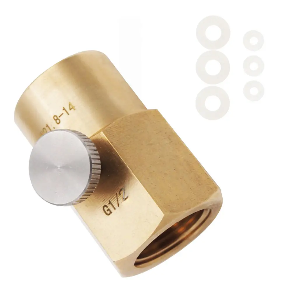 Homemade Beer Barrel Regulator Quick Connect Converter Adapter G1/2 To W21.8-14 CO2 Soda Water Adapter Converter for Soda Bottle