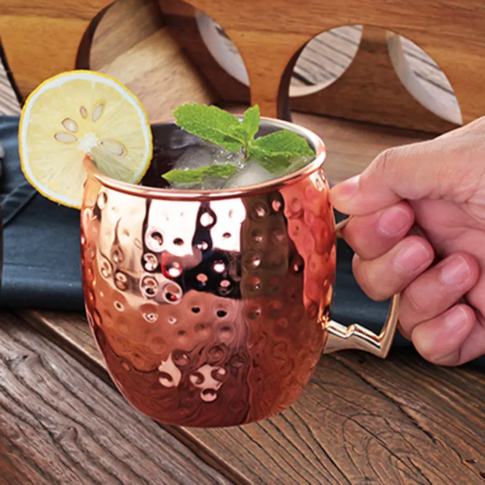 Beer Wine Glasses Goblets Food Grade Stainless Steel Shatterproof Drinkware Copper Mugs Metal Beer Wine Cup Bar Tools