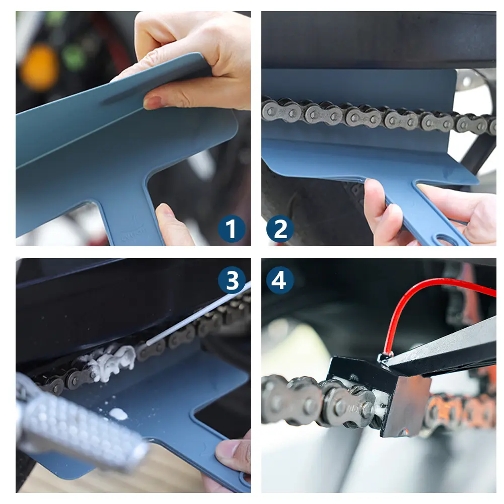 10-1pcs Motorcycle Chain Lube Applicator with Splash Guard Lubricant Straw Holder Positioner Applicator for Motorcycle Tool