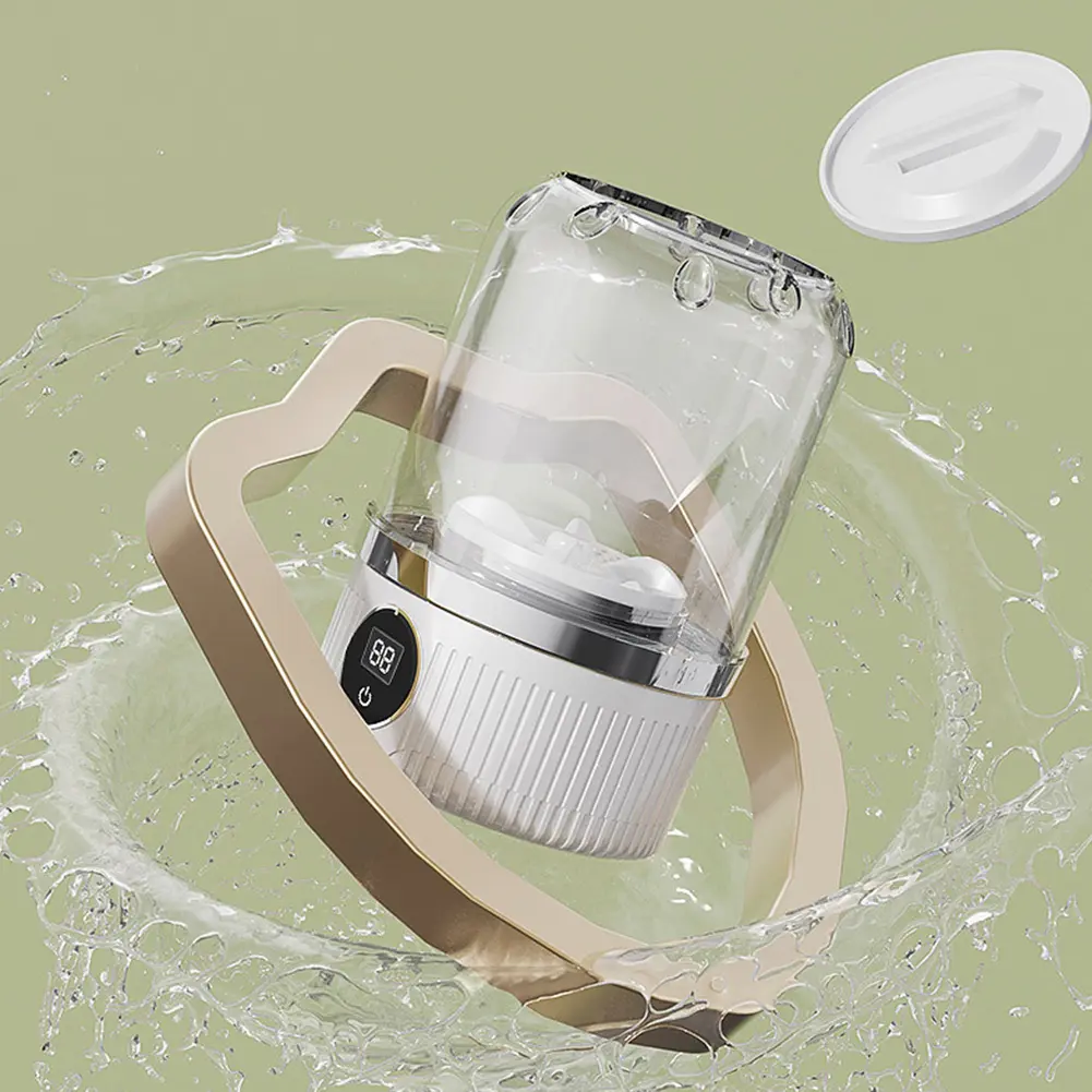 Cordless Small Washing Machine with Laundry Cup Automatic Laundry Cup Portable Washing Machine for Travel Home and Dormitory