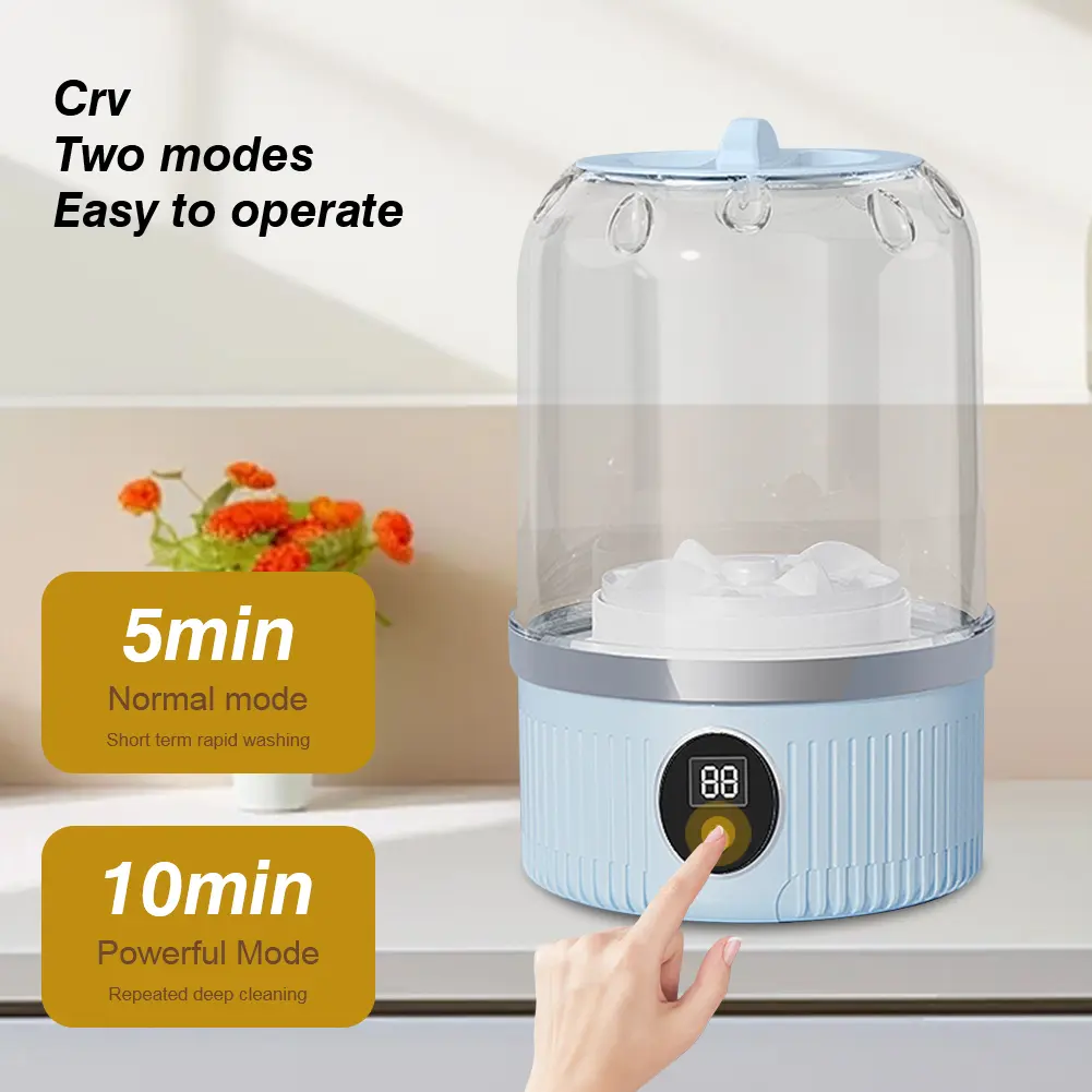 Cordless Small Washing Machine with Laundry Cup Automatic Laundry Cup Portable Washing Machine for Travel Home and Dormitory
