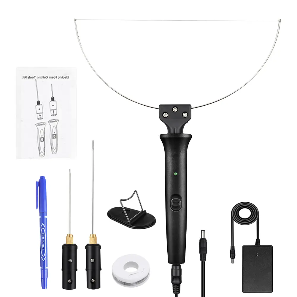 8pcs/set Electric Cutting Machine 3-in-1 18W Styro Foam Cutting Pen Stainless Steel Handmade Crafts for Carving Art Model