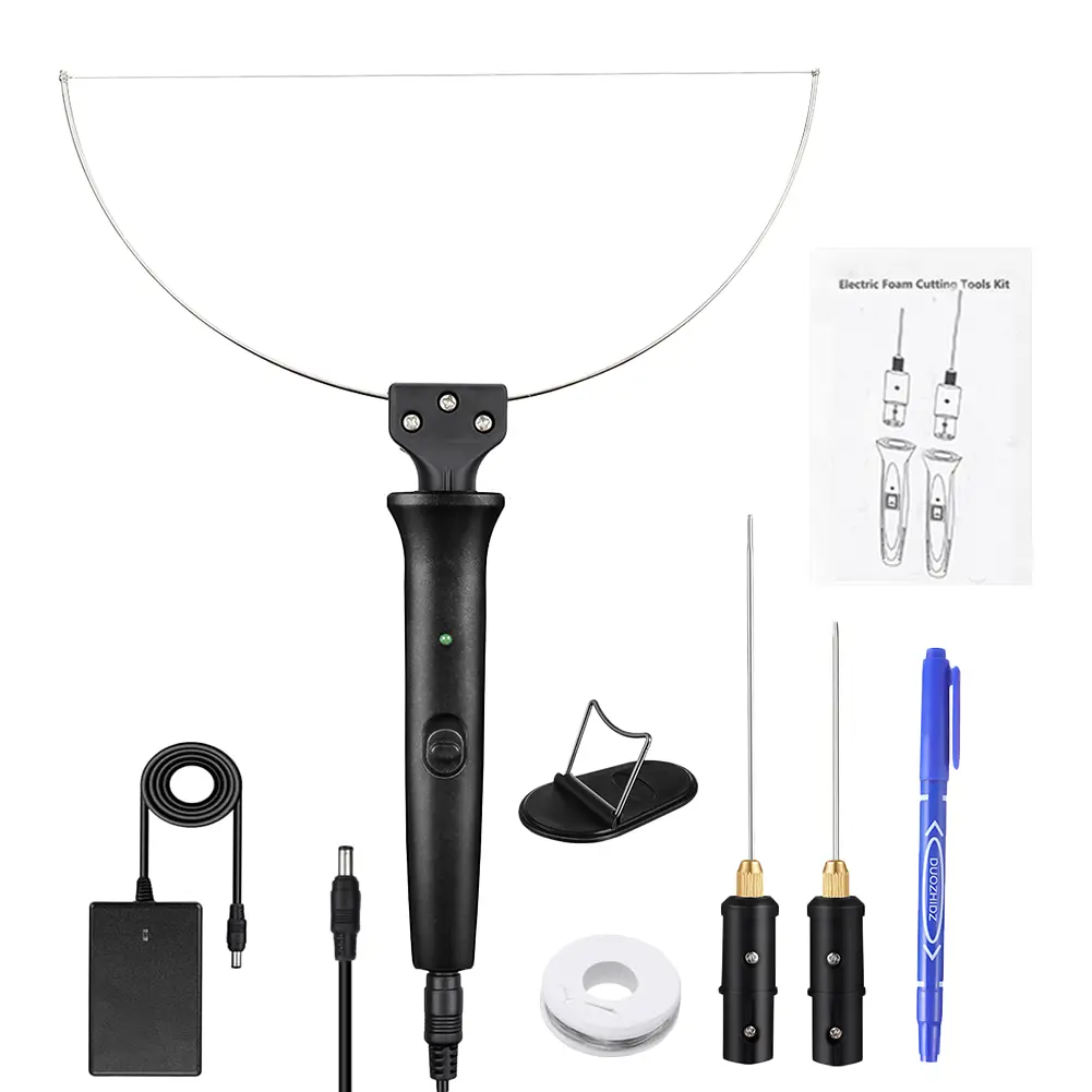 8pcs/set Electric Cutting Machine 3-in-1 18W Styro Foam Cutting Pen Stainless Steel Handmade Crafts for Carving Art Model
