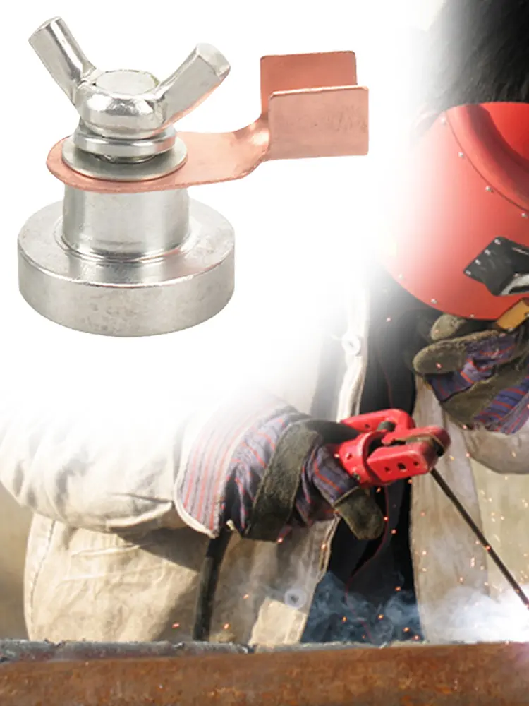 2pcs Welder Welding Strong Magnetic Grounding Tool Magnetic Welding Machine Ground Clamp Magnetic Welding Grounding Clamp