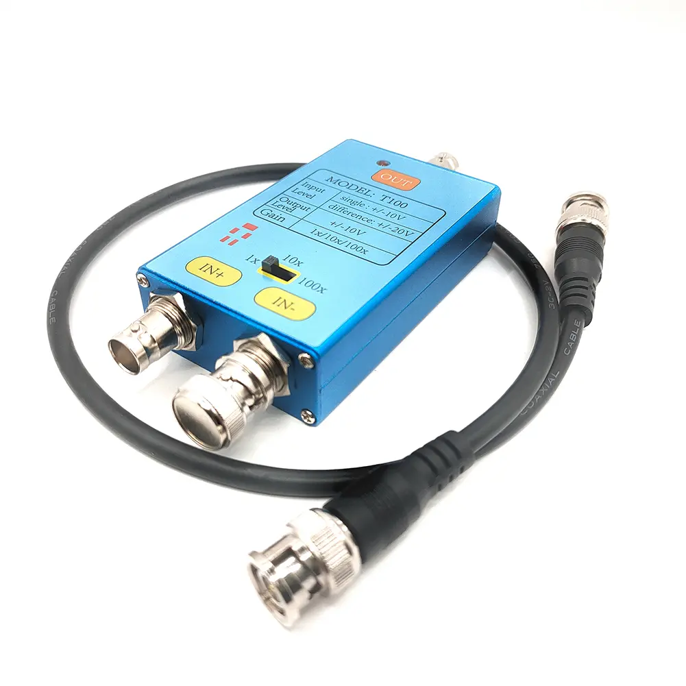Signals Amplifier 1x/10x/100x Weak Signal Amplifier Battery Powered Low Noise for Maintenance Personnel for Electronic Engineers