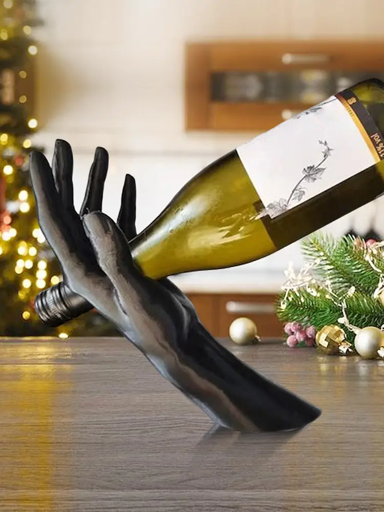 Hand Illusion Wine Bottle Holder Hand Floating Drinks Holder Rack Home Bar Decor Gag gifts & Practical Prank Gifts