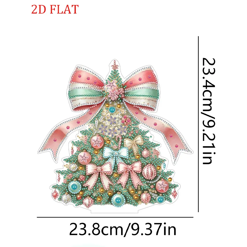 2D/Flat Christmas Tree DIY Desktop Diamond Art Kits 5D DIY Diamond Art Tabletop Decorations Diamond Painting Desktop Decorations