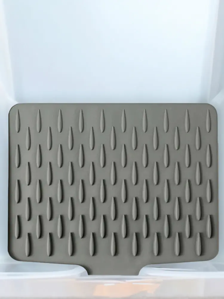 Silicone Drainer Mat Foldable Pots Dish Drain Mat Heat Resistant Non-slip Mat for Tableware Cushion Organizer