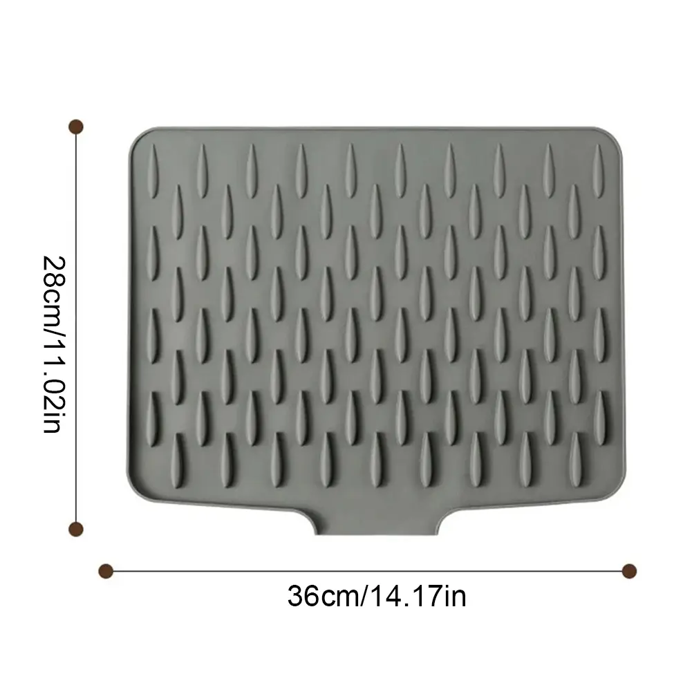 Silicone Drainer Mat Foldable Pots Dish Drain Mat Heat Resistant Non-slip Mat for Tableware Cushion Organizer