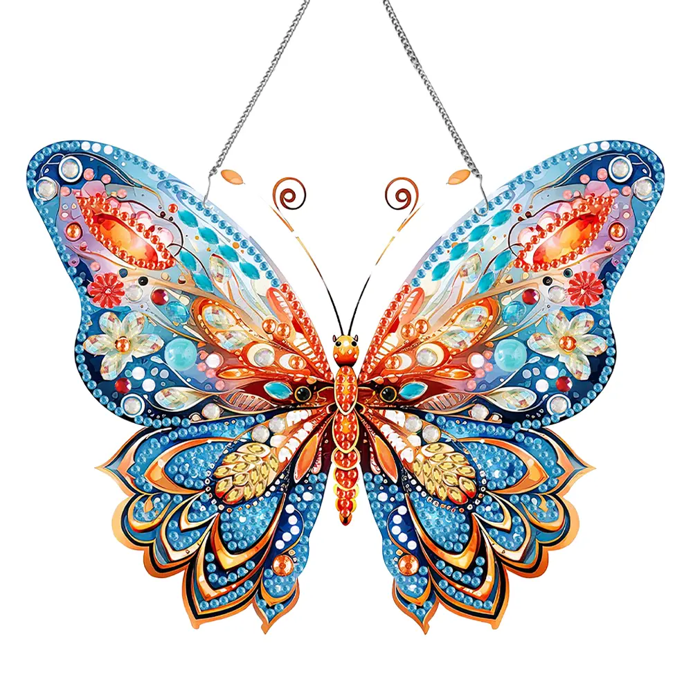 Acrylic Diamond Art Hanging Pendant Dragonfly Single-Sided Diamond Painting Hanging Pendant Frog Crystal Hanging Home Wall Decor