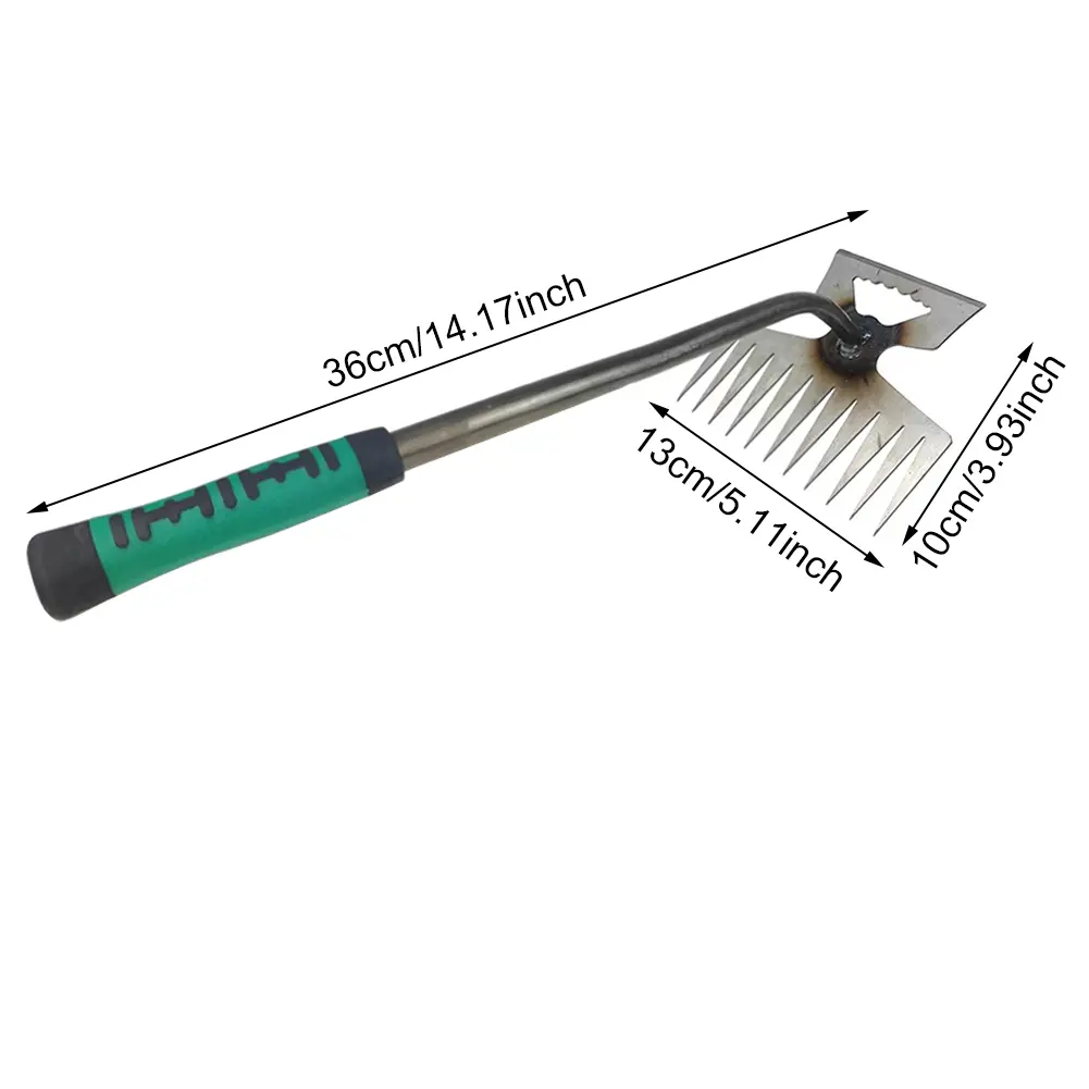 2/1pcs Garden Rake Manual Weeding Grass Shovel Tools Weed Removal Hand Gardening Loose Soil 5/6/11 Tooth Rooting Puller Tool