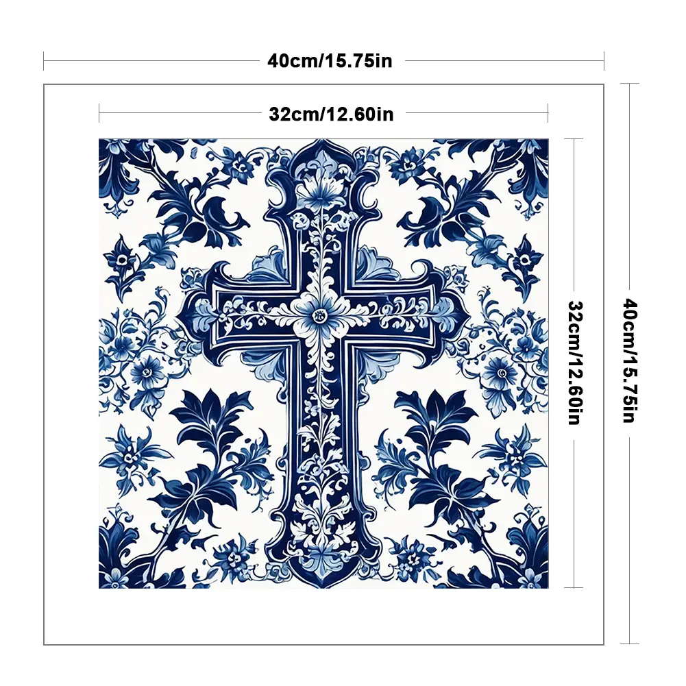 Full Embroidery Eco-cotton Thread 14CT Counted Porcelain Cross Stitch Kit