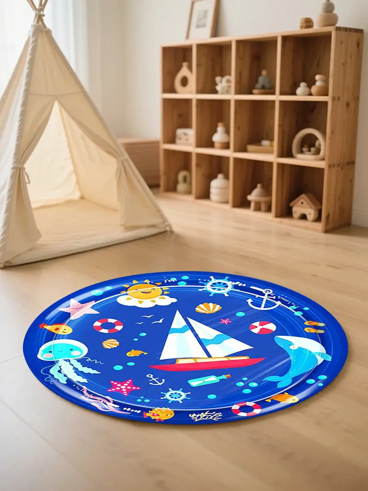 Interactive Sensory Play Mat Summer Cooling Pad Cat Water Sensor Play Mat for Indoor Cats Kitten