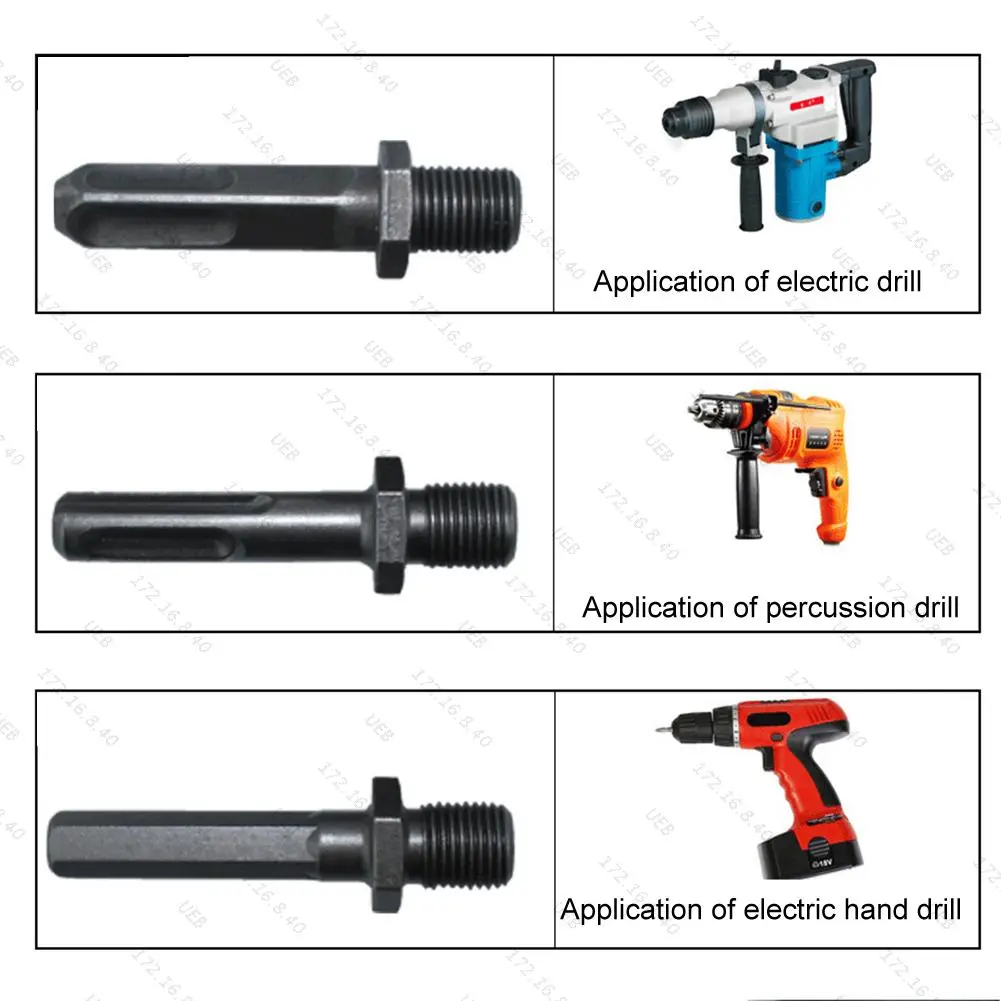 3pcs Firewood Splitter Adapter Rod Split Cone Drill Bit Woodworking Tools