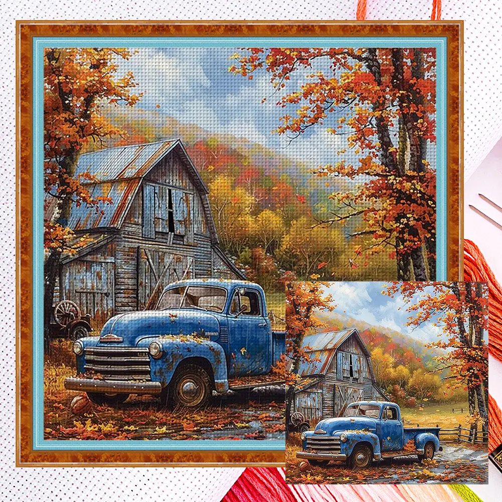 Full Embroidery Eco-cotton Thread 11CT Counted Landscape Cross Stitch Kit