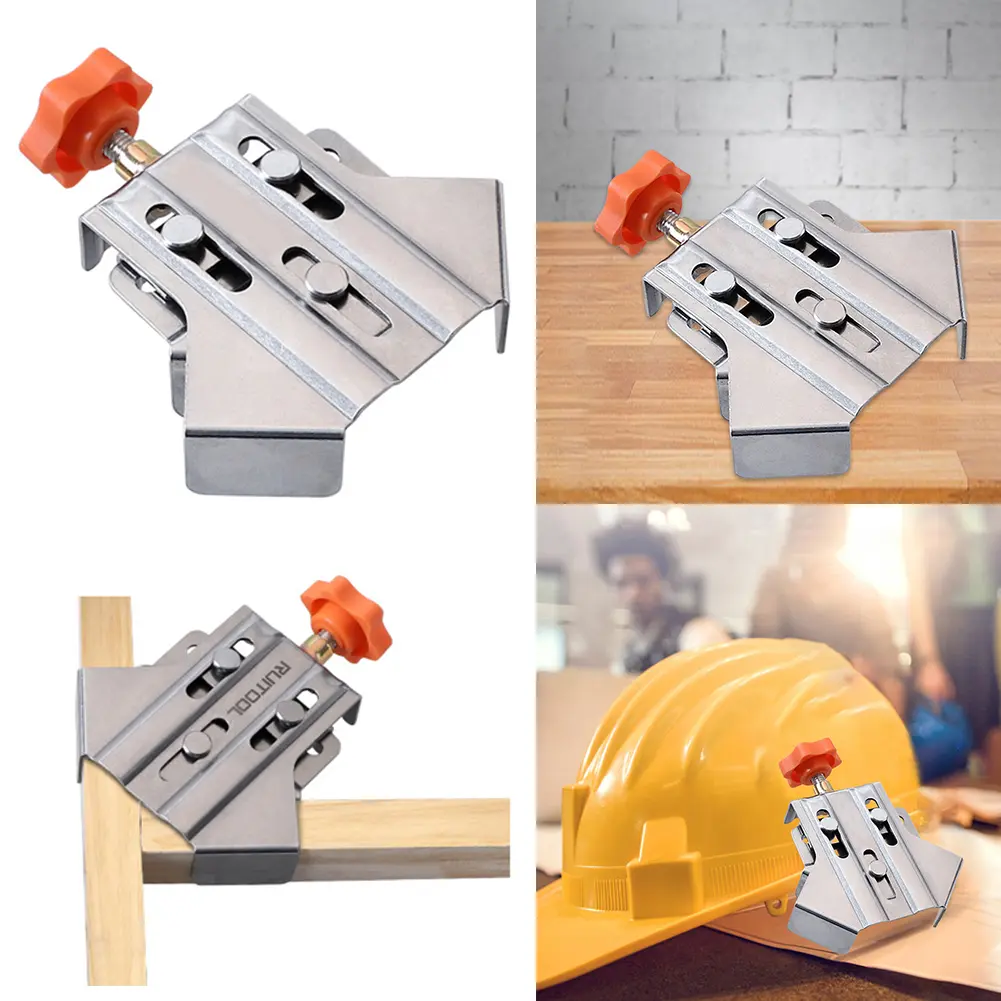 1/2/4pcs Right Angle Clamp Adjustable Swing Jaw Stainless Steel Quick Positioning Clamp Splicing Clamp Locator Woodworking Tool