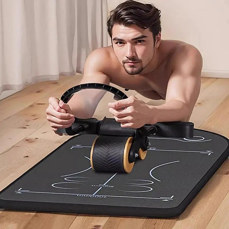 Ab Roller Mat Fitness Mat For Pilates 59x24 Inch Gym Equipment Workout Pad For Ab Roller Wheel Folding Yoga Fitness Cushion