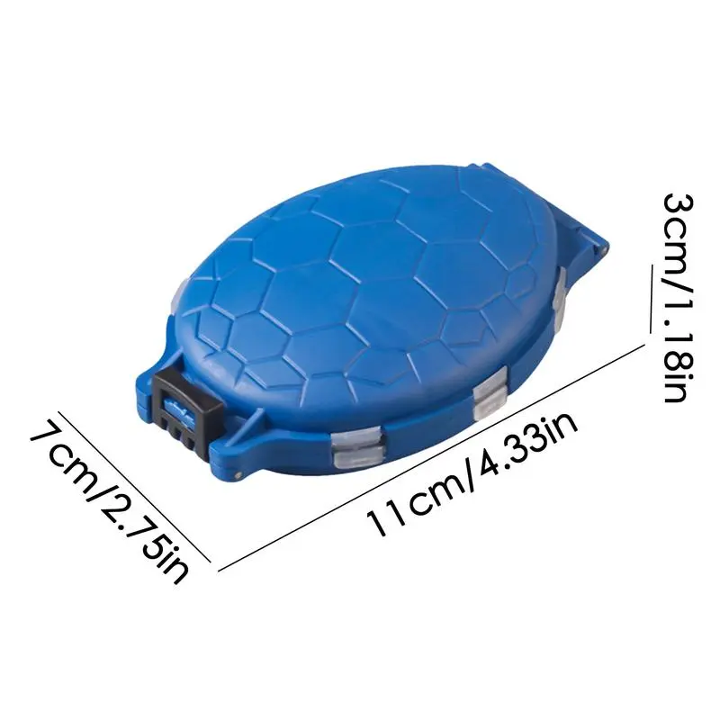 Fishing Tackle Box 12-Grid Fishing Lure Bait Hooks Storage Box Portable Lure Organizer Turtle Shaped Case for Organizing Fishing