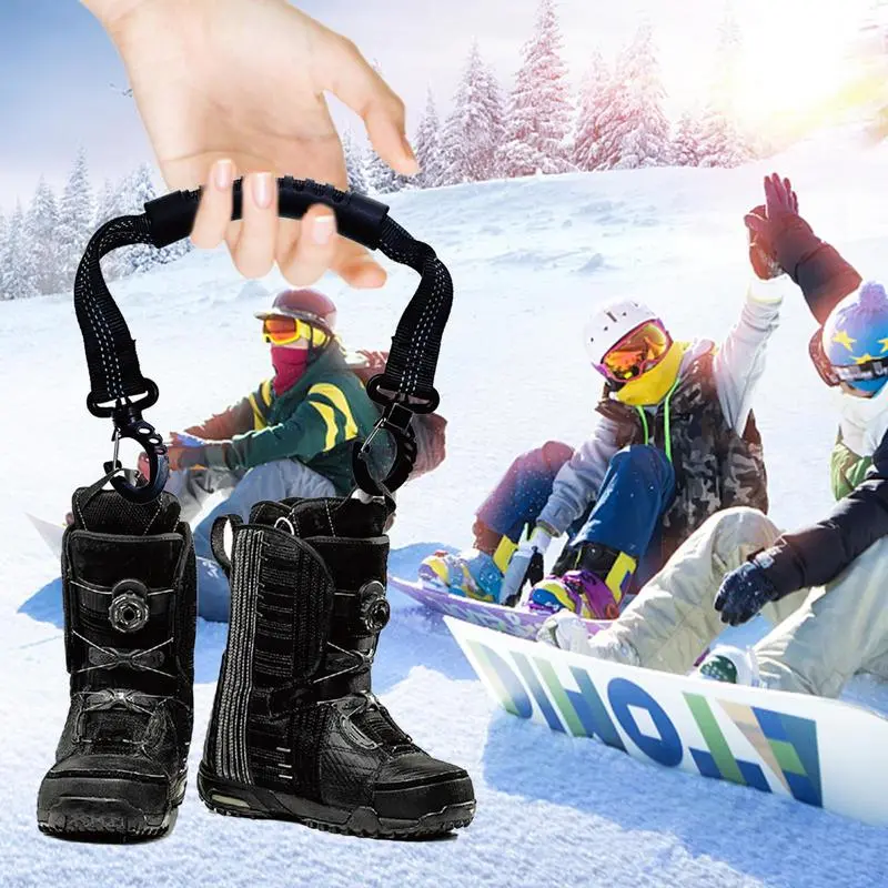 Ski Boot Carrier Straps Portable Skiing Carrier Straps Ski Boot Carrier Straps Adjustable Snowboard Strap Shoulder Ice Skates