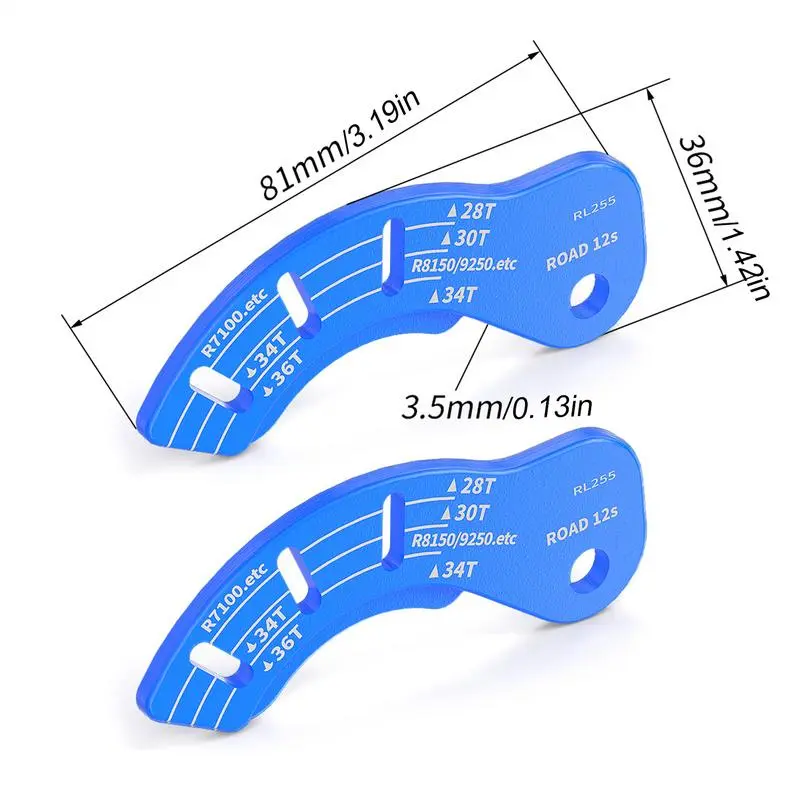 Rear Derailleur Adjuster Gauge 2X Rear Derailleur Setup Installing Tool 12 Speed Transmission Chaingap Adjusting Gauge For