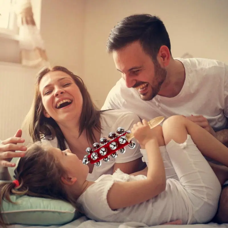 Sleigh Bells Instrument Children Jingle Bells Sleigh Instrument Boys Girls Musical Toy Parent-Child Interaction Percussion