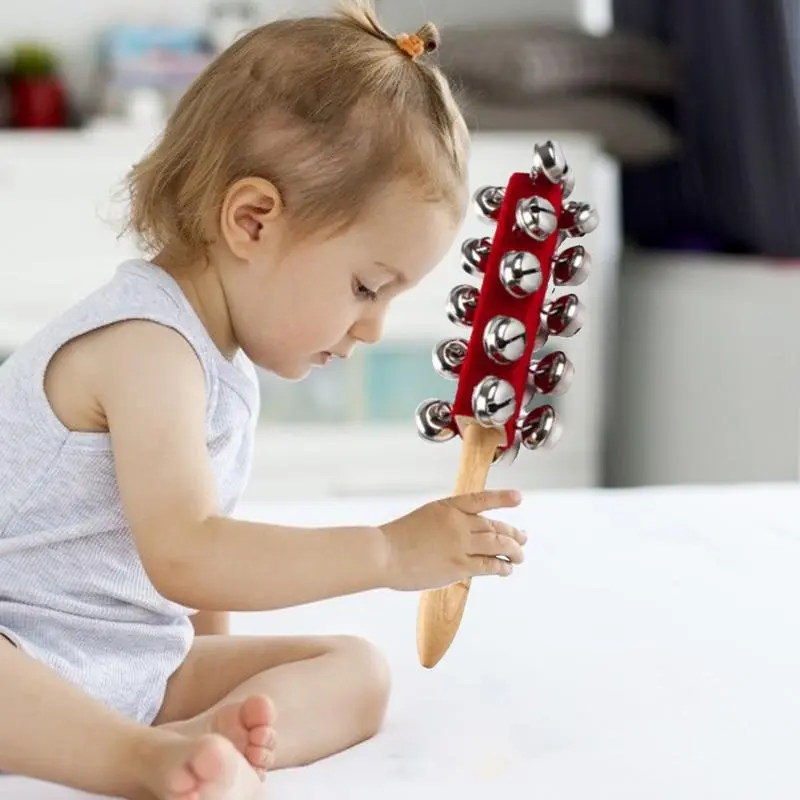 Sleigh Bells Instrument Children Jingle Bells Sleigh Instrument Boys Girls Musical Toy Parent-Child Interaction Percussion