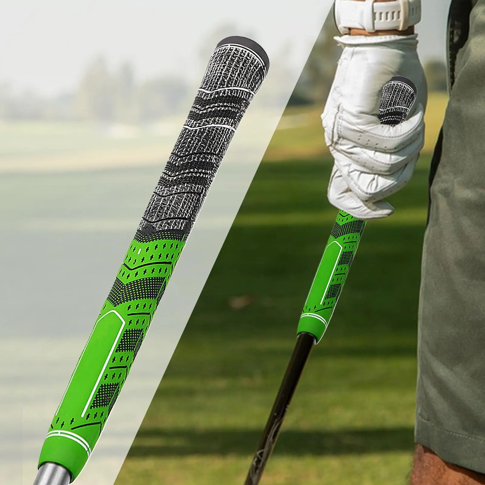 Golf Club Grips Rubber Midsize Golf Grips for Men Non-slip Gripper Golfing Accessories for Training Play Driving Range Course