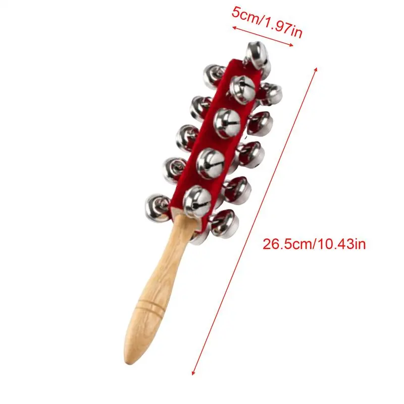 Sleigh Bells Instrument Children Jingle Bells Sleigh Instrument Boys Girls Musical Toy Parent-Child Interaction Percussion