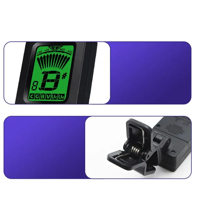 Guitar Tuner LCD Display Musical Instrument Tuner String Instrument Tuner Fast Accurate Tuning For Guitar Bass Ukulele Violin
