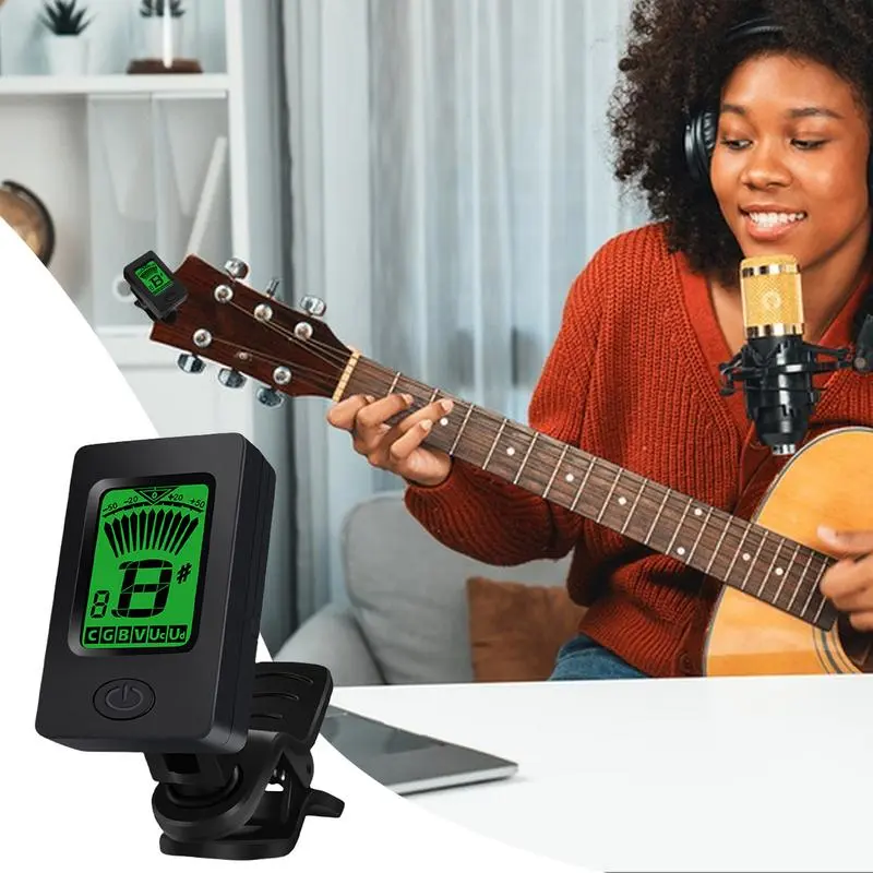 Guitar Tuner LCD Display Musical Instrument Tuner String Instrument Tuner Fast Accurate Tuning For Guitar Bass Ukulele Violin