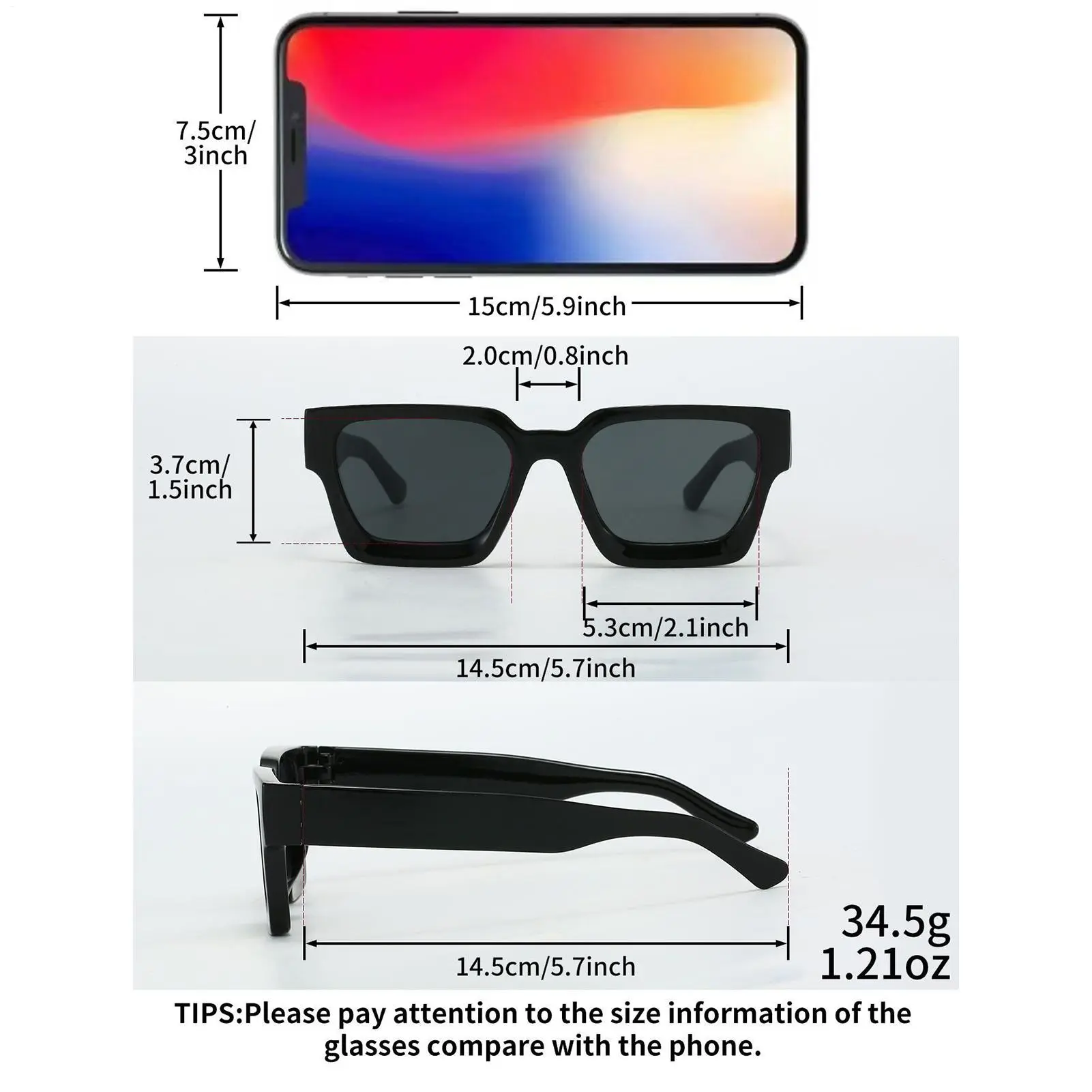 Sports Sunglasses Fashionable UV Protection Glasses Ergonomic UV 400 Square Frame Sunglasses for Vacation Beach Driving Festival