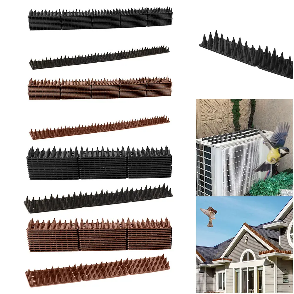 12/14pcs Fence Wall Spikes Bird Deterrent Spikes Outdoor Scare Bird Repeller Anti Birds Pigeon Squirrel Raccoon Deterrent Spikes