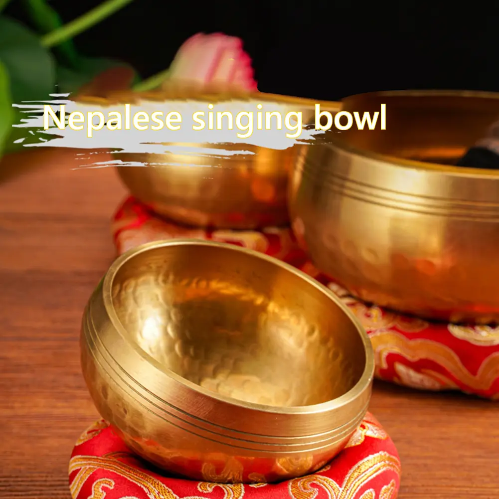 Tibetan Singing Bowl Set Meditation Sound Bowl Yoga Meditation Chanting Bowl Unique Spiritual Gifts for Women and Men
