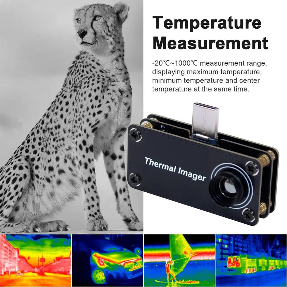 Type-C Mobile Thermal Imager APP Control 32*32 Pixels Thermal Imaging Camera Infrared Thermal Imager for Android Phone