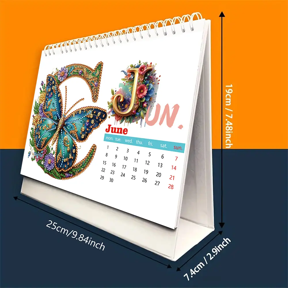 Diamond Painting Calendar Diamond Painting Paper Calendar Diamond Painting Monthly Calendar Kit for DIY Crafts Party Gift