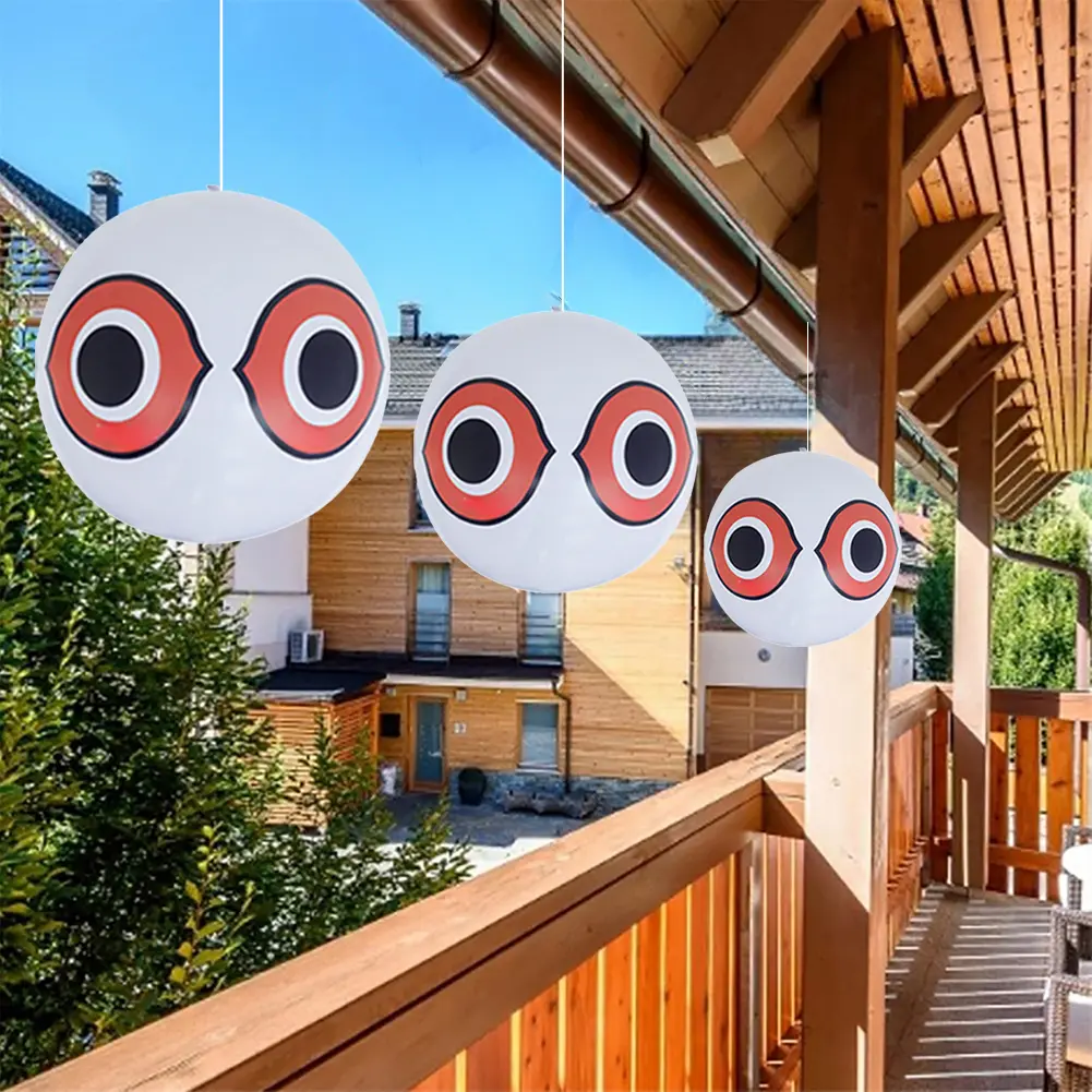3/2/1pcs Garden Scare Eye Balloons Anti Bird Inflatable Repeller Visual Deterrent 40CM Outdoor Hanging Pigeon Repellent Ball